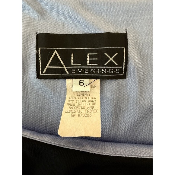 Alex Evenings Midi Dress Sleeveless Black Party Cocktail Dress Size 6 - Picture 7 of 7